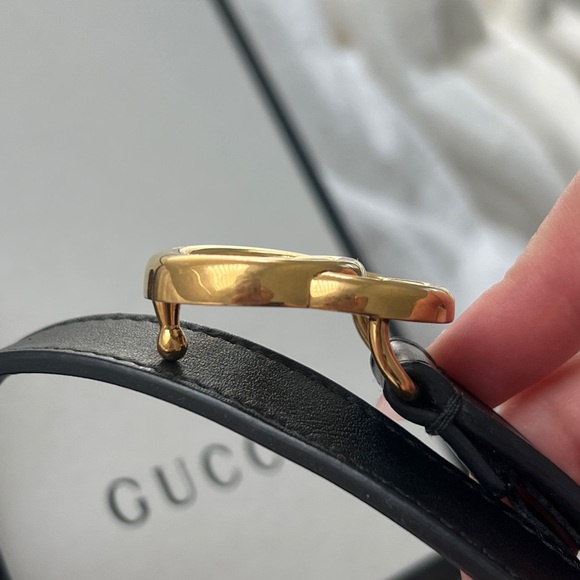 Gucci GG Marmont Thin Leather Belt Women Size 70 - Picture 5 of 9